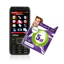 Telefon 6500 METRO czerwony z karta startow Play Fresh 5, myPhone