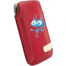 Krusell Gaia mobile pouch L Red eko-sk�ra