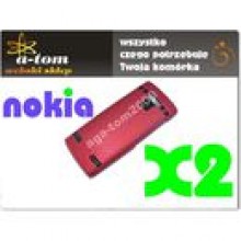 red wine metallic - atrakcyjne ETUI Nokia X2 FOLIA