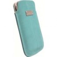 Krusell LUNA POUCH Nubuck Large Turquoise