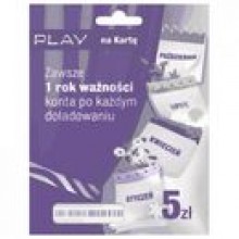 Zestaw startowy PLAY 5 PLN Rok wanoci konta