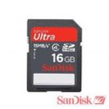 16 GB - SanDisk ULTRA SDHC karta pamici - 15 MB / s