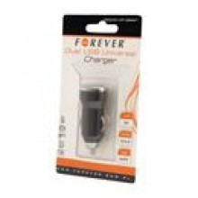 adowarka samochodowa Forever ze zczem USB 2w1