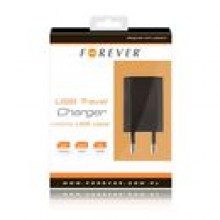 adowarka USB sieciowa 1A Forever z gniazdem USB