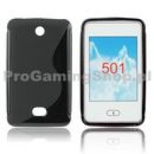 Puzdro silikonov pre Nokia Asha 501, Black