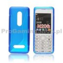 Puzdro silikonov pre Nokia Asha 206, Blue