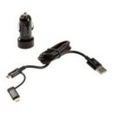 PQI iCharger Du Plug - do samochodu - czarny - 90cm - 2.1A