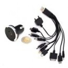 adowarka samochodowa USB Tellme + Kabel 10w1