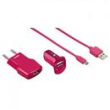 Hama zestaw adowarek Pico + micro usb fashion, rowy