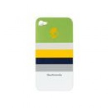 IPHONE 4 CASE STRIPE GREEN + FOLIA