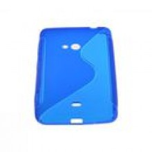 BACK CASE S-LINE NOKIA LUMIA 625 - NIEBIESKI + FOLIA