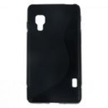BACK CASE S-LINE LG L5 II E450 - CZARNY + FOLIA