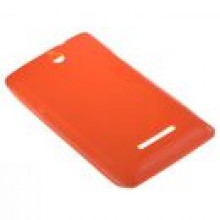 BACK CASE S-LINE SONY XPERIA E C1504 - POMARACZOWY + FOL