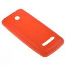 BACK CASE S-LINE NOKIA ASHA 206 - POMARACZOWY + FOLIA