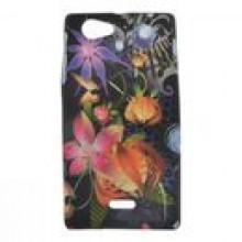 BACK CASE FLOWERS SONY XPERIA J - WZR 11 + FOLIA