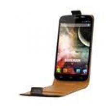 FlipCase czarne Skrzane etui do Wiko Darknight