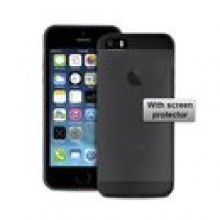 Ultra Slim 0.3 mm etui + folia iPhone 5 / 5S blac