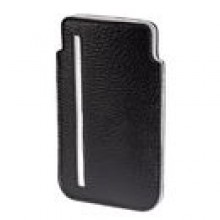 IPHONE 4 ETUI BASIC CZARNY PASEK BIAY