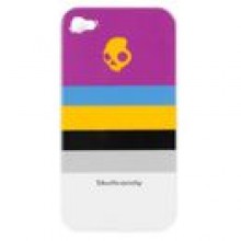 IPHONE 4 CASE STRIPE PRUPLE + FOLIA