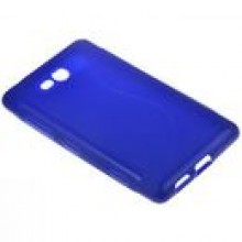 BACK CASE S-LINE NOKIA LUMIA 820 - NIEBIESKI + FOL
