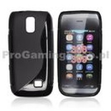 Puzdro silikonov pre Nokia Asha 308, Black