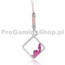 PlayBoy Handstrap inside Square, Pink - Prvesok na mobil