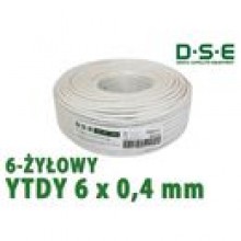 Kabel telefoniczny  /  alarmowy DSE 6x0,4mm YTDY (100m)