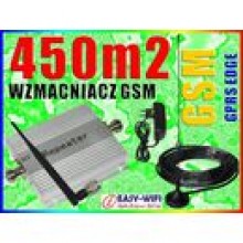 KOMPLET WZMACNIACZ REPEATER GSM 2 ANTENY do 450m2
