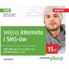 Zestaw startowy PLUS GSM 15 PLN SMSy Internet LTE II