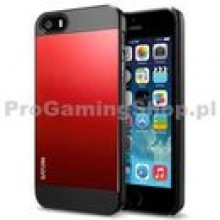 Spigen Saturn na iPhone'a 5 i czerwony metal 5S,