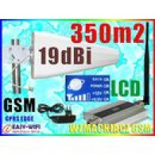 WZMACNIACZ ZASIGU GSM +YAGi 19dBi 350m2 wyw. LCD