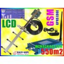 WZMACNIACZ ZASIGU SYGNAU GSM LCD 550m2 2x ANTENA