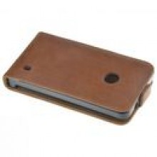 KABURA SLIM BROWN NOKIA LUMIA 520 + FOLIA + RYSIK