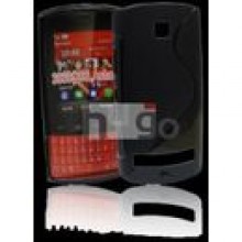 FUTERA BACK CASE S-LINE NOKIA ASHA 303 CZARNY