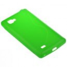 BACK CASE S-LINE LG 4X HD / P880 - ZIELONY + FOLIA