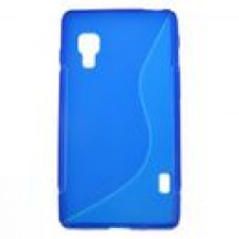 BACK CASE S-LINE LG L5 II E450 - NIEBIESKI + FOLIA