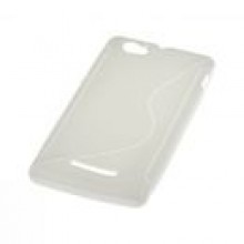ETUI FUTERA S-LINE SONY XPERIA M - BIAY + FOLIA + RYSIK