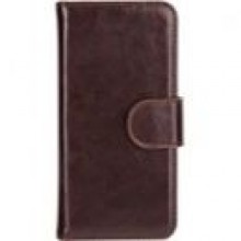 Pokrowiec XQISIT Wallet Case Eman (iPhone 5 / 5S) Brzowy