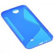 BACK CASE S-LINE HTC DESIRE 300 - NIEBIESKI + FOLIA