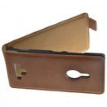 ETUI SLIM BROWN NOKIA LUMIA 925 + FOLIA + RYSIK