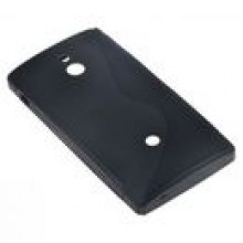 BACK CASE S-LINE SONY XPERIA P LT22i - CZARNY + FOL