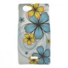 BACK CASE FLOWERS SONY XPERIA J - WZR 15 + FOLIA