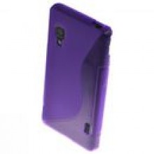 BACK CASE LG L5 II E450 - FIOLETOWY + FOLIA + RYSIK
