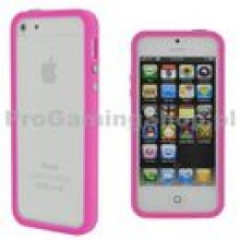 BUMPER WITH BUTTONS TPU PINK IPHONE 5