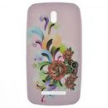 BACK CASE FLOWERS HTC DESIRE 500 - WZR 16 + FOLIA