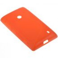 BACK CASE S-LINE NOKIA LUMIA 520 - POMARACZOWY + FOLIA
