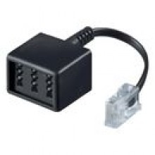 Adapter ISDN, wtyk TAE-N  /  wtyk RJ45, czarny