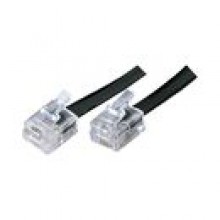 Kabel telefoniczny RJ12, 10 m, czarny