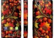 Pokrowiec SOX Gold&red flowers iPhone 4G