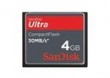 4 GB - SanDisk Ultra CompactFlash karta pamici - 30 MB / s